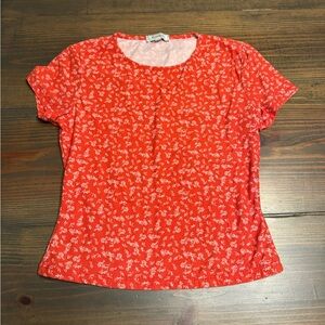 Red Floral Women's Crop Top